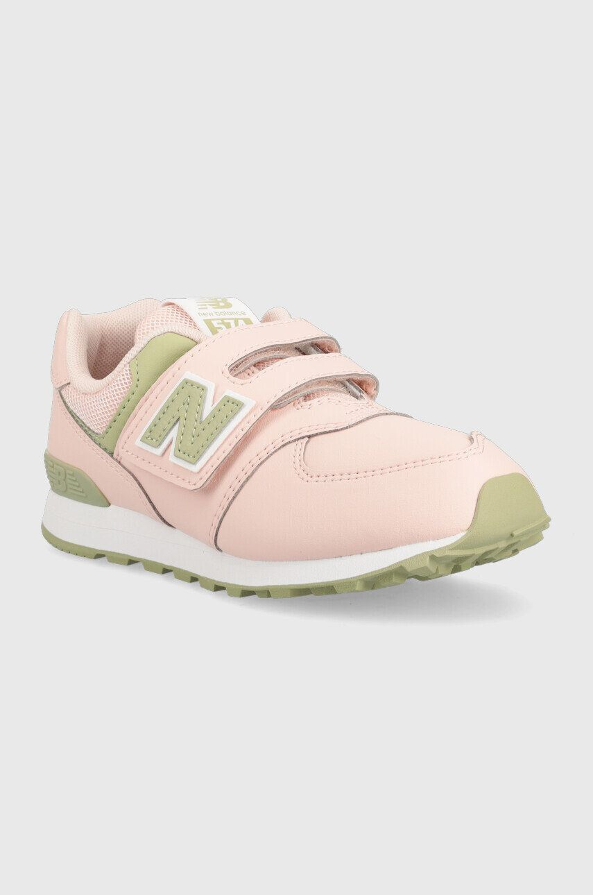 New Balance sneakers pentru copii Pv574ct1 culoarea roz - Pled.ro