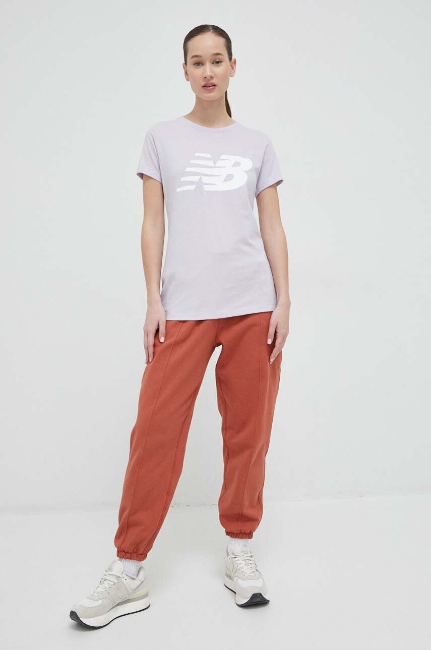 New Balance tricou femei culoarea violet - Pled.ro