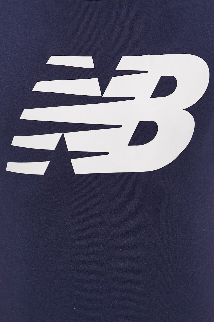 New Balance Tricou MT03919PGM bărbați culoarea albastru marin cu imprimeu - Pled.ro