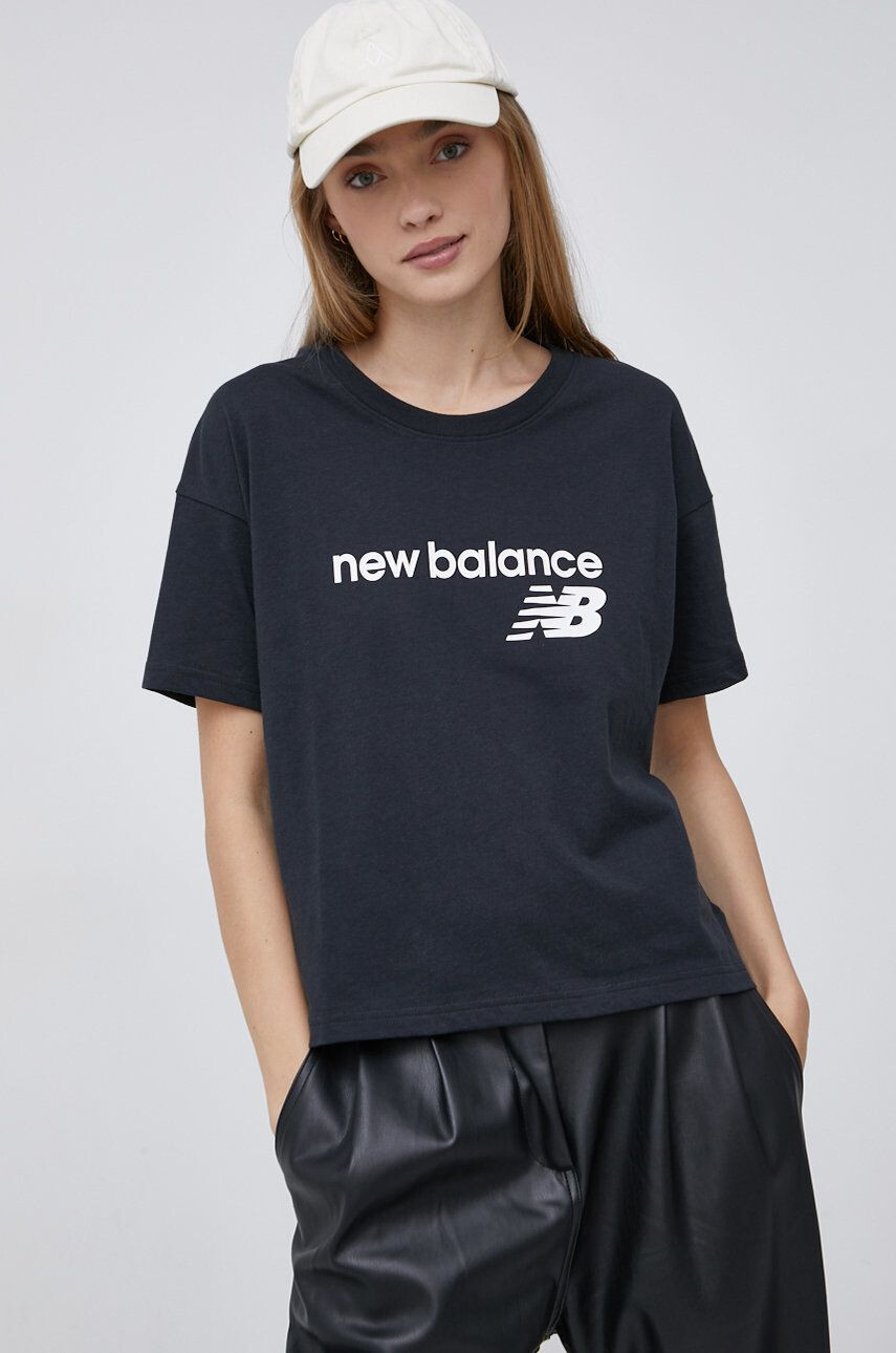 New Balance Tricou WT03805BK femei culoarea negru - Pled.ro