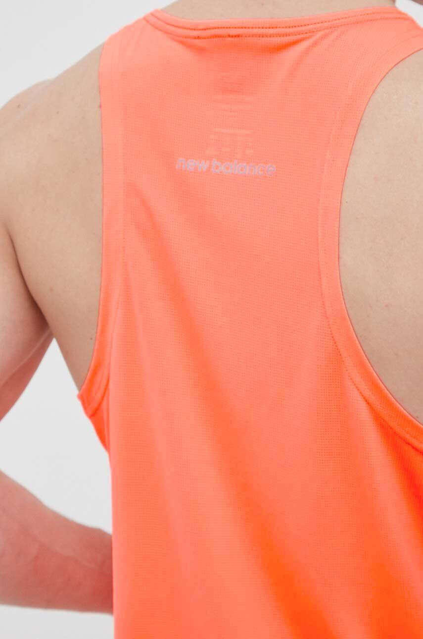 New Balance tricou de alergare Accelerate Singlet culoarea portocaliu - Pled.ro