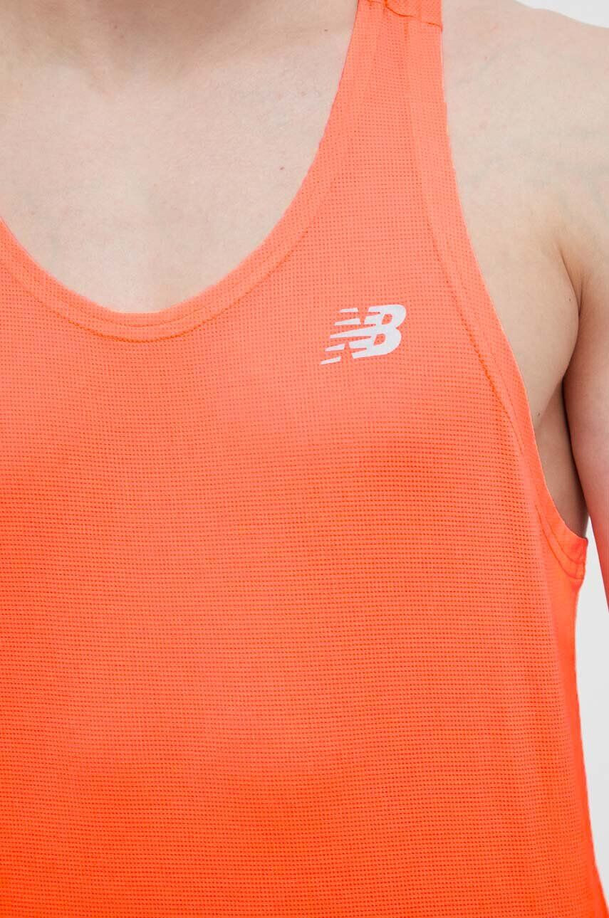 New Balance tricou de alergare Accelerate Singlet culoarea portocaliu - Pled.ro