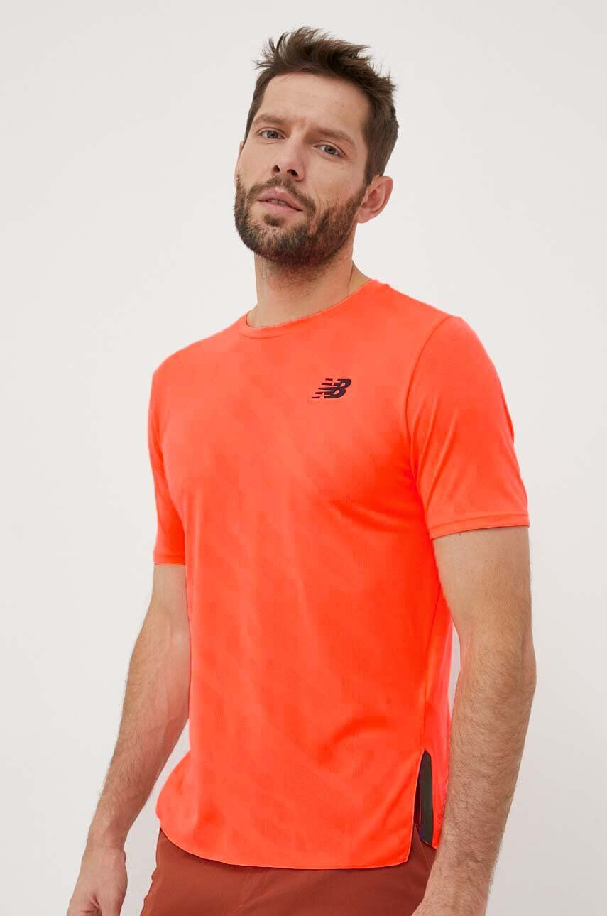 New Balance tricou de alergare Q Speed culoarea rosu - Pled.ro