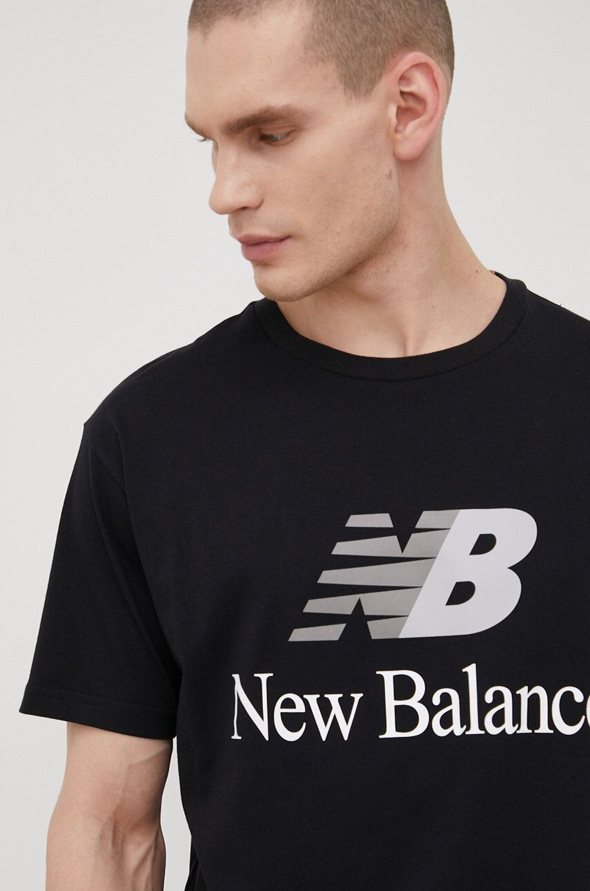 New Balance tricou din bumbac MT21529BK - Pled.ro