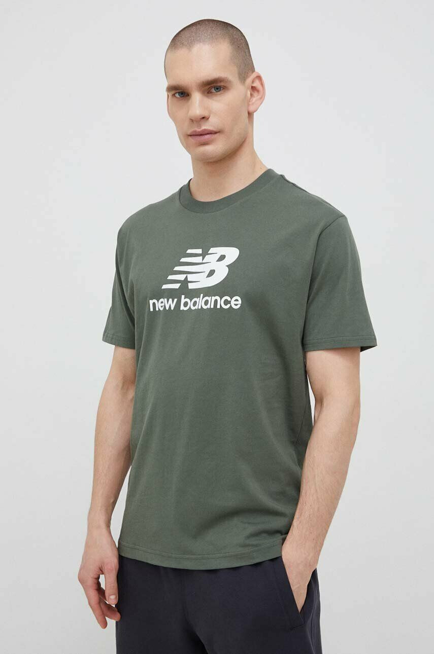 New Balance tricou din bumbac culoarea verde modelator MT31541DON-DON - Pled.ro