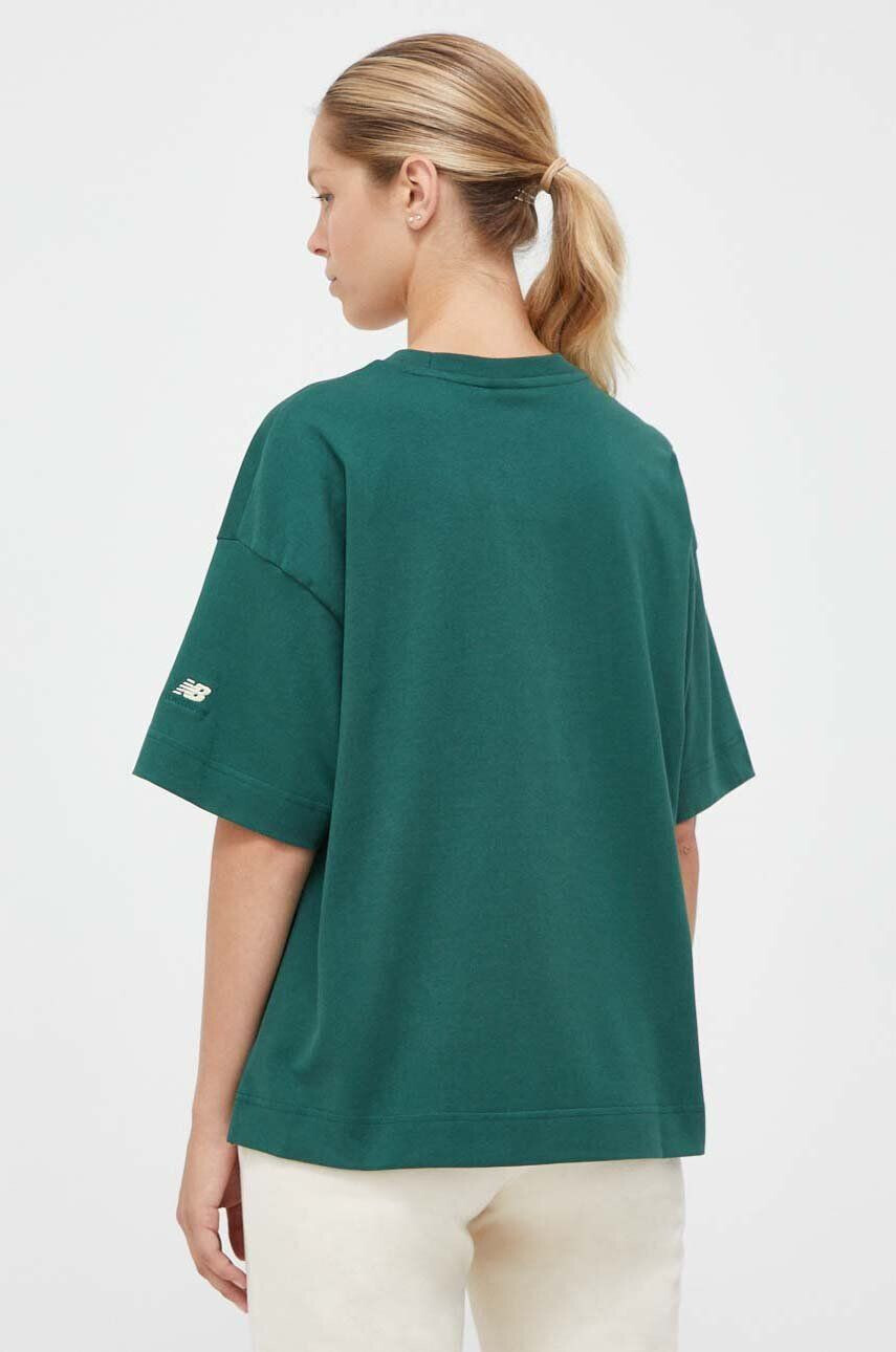 New Balance tricou din bumbac culoarea verde - Pled.ro