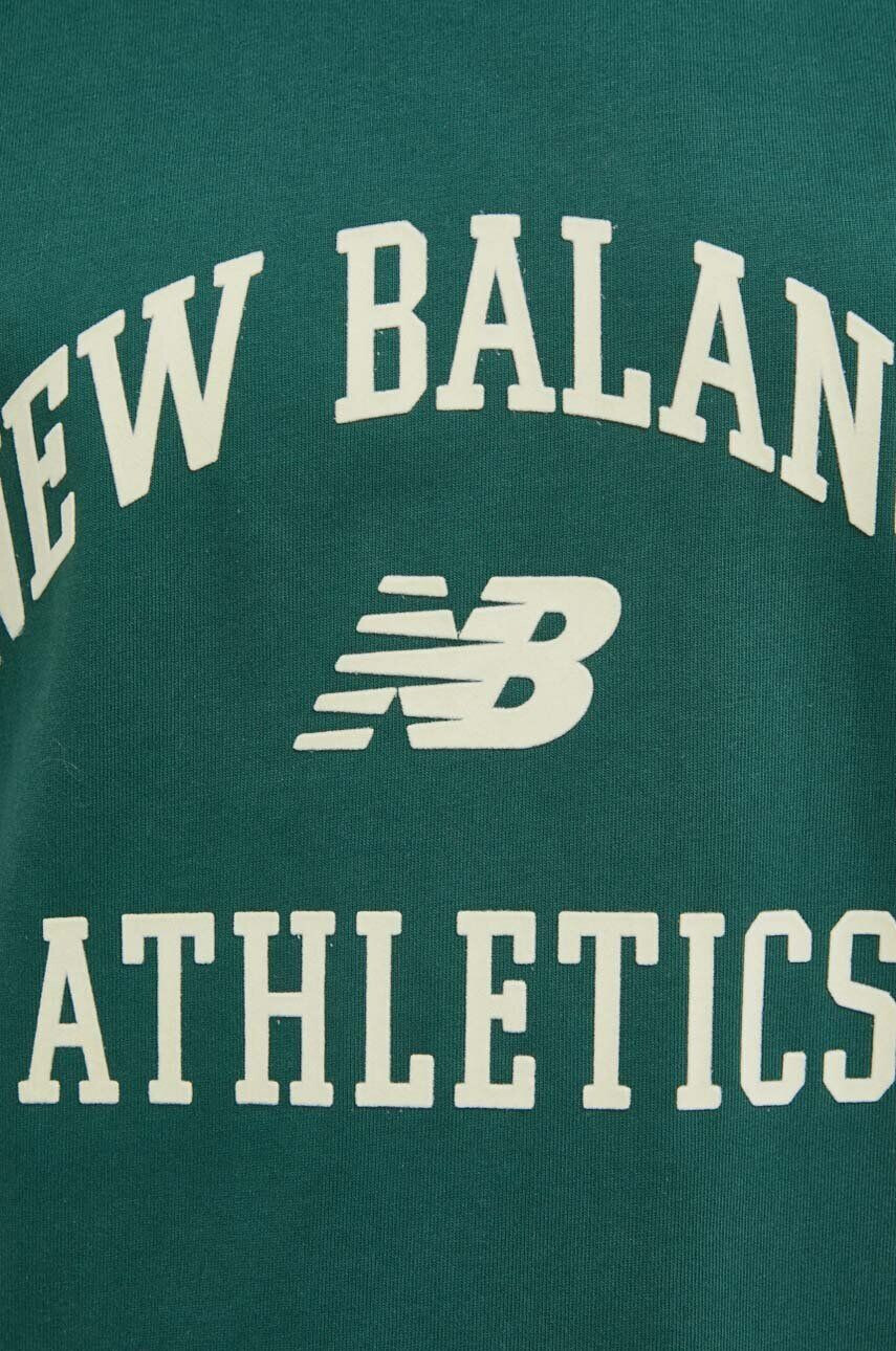 New Balance tricou din bumbac culoarea verde - Pled.ro