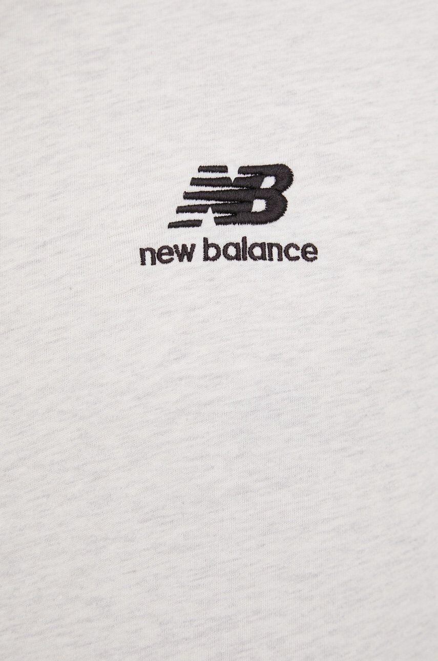 New Balance tricou din bumbac UT21503SAH culoarea gri cu imprimeu UT21503SAH-SAH - Pled.ro