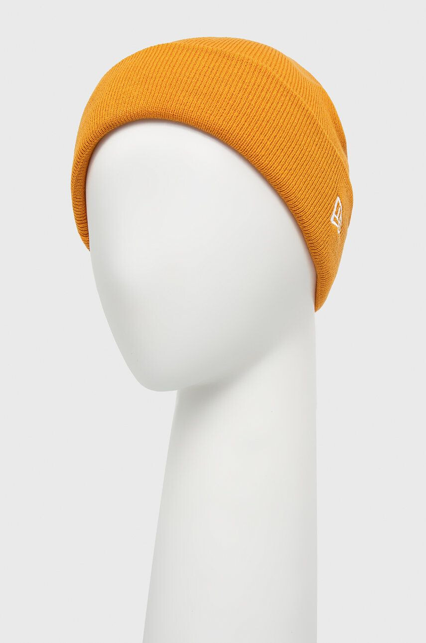 New Era Căciulă culoarea portocaliu din tricot gros 60141645-MEDORANGE - Pled.ro