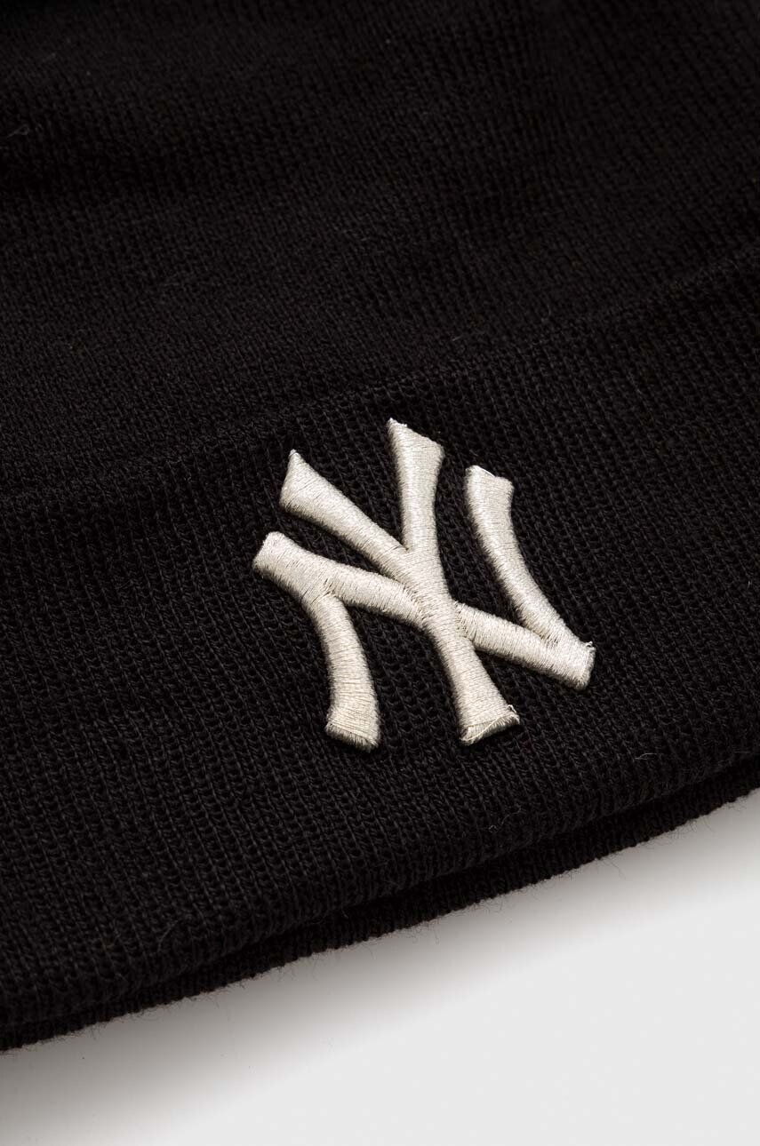 New Era caciula culoarea negru din tricot gros NEW YORK YANKEES - Pled.ro