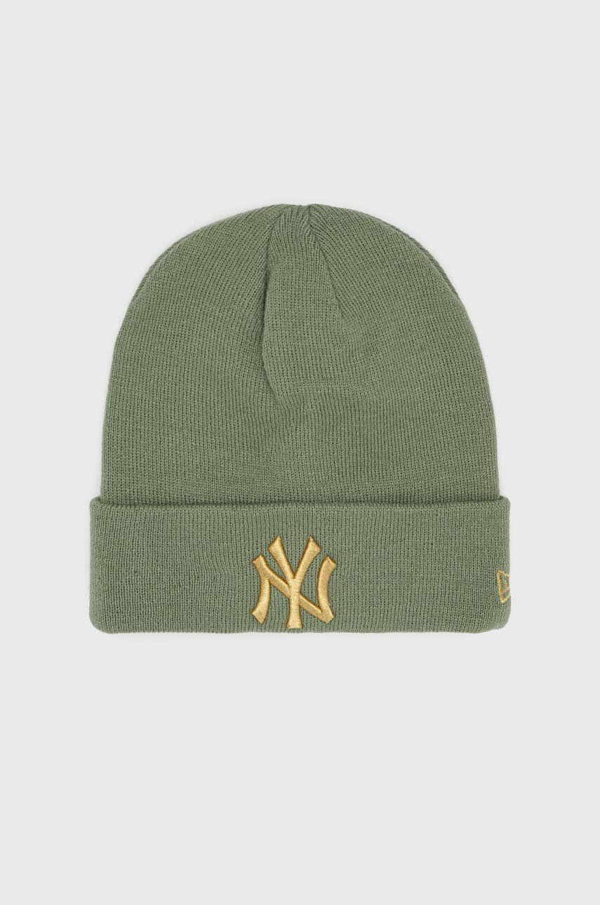 New Era caciula culoarea verde din tricot gros - Pled.ro