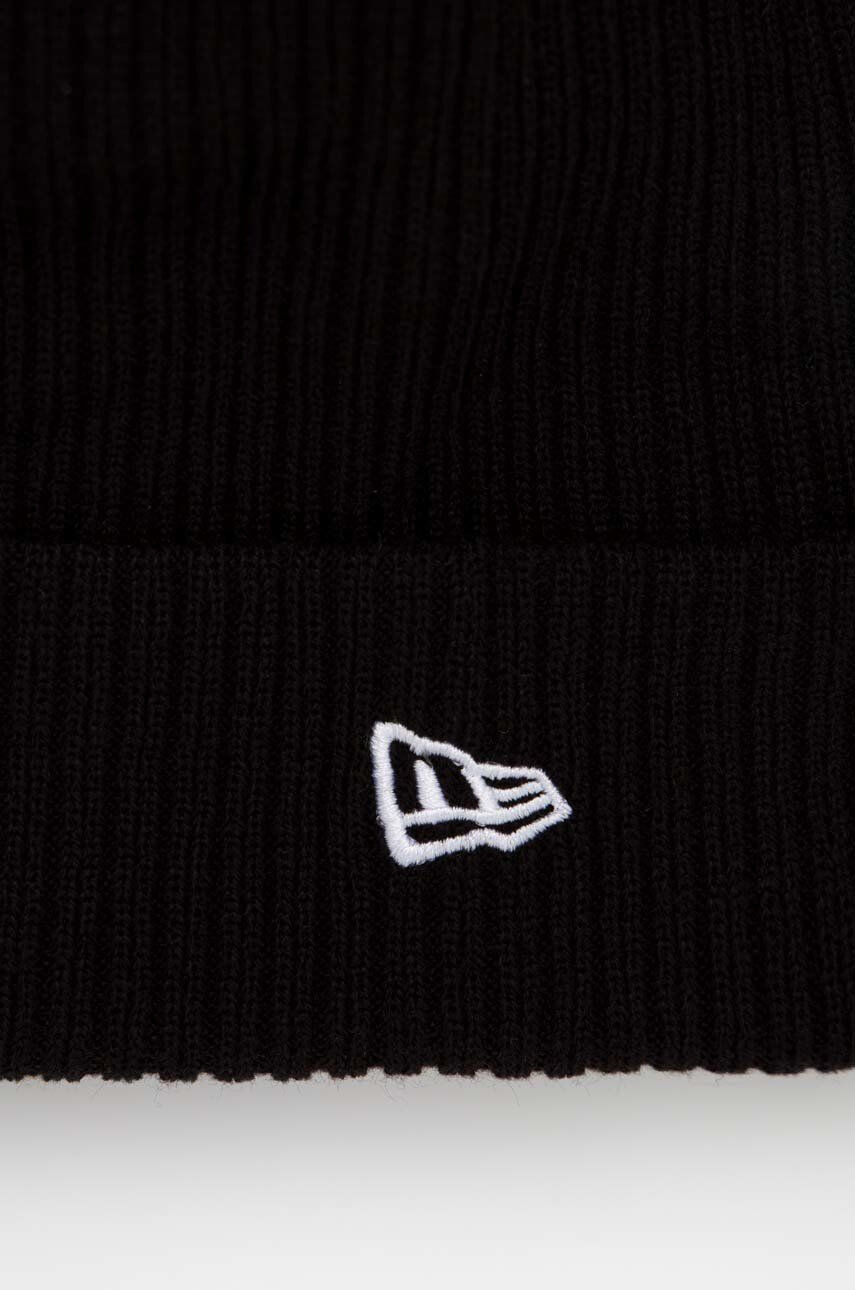 New Era caciula culoarea negru din tricot gros - Pled.ro