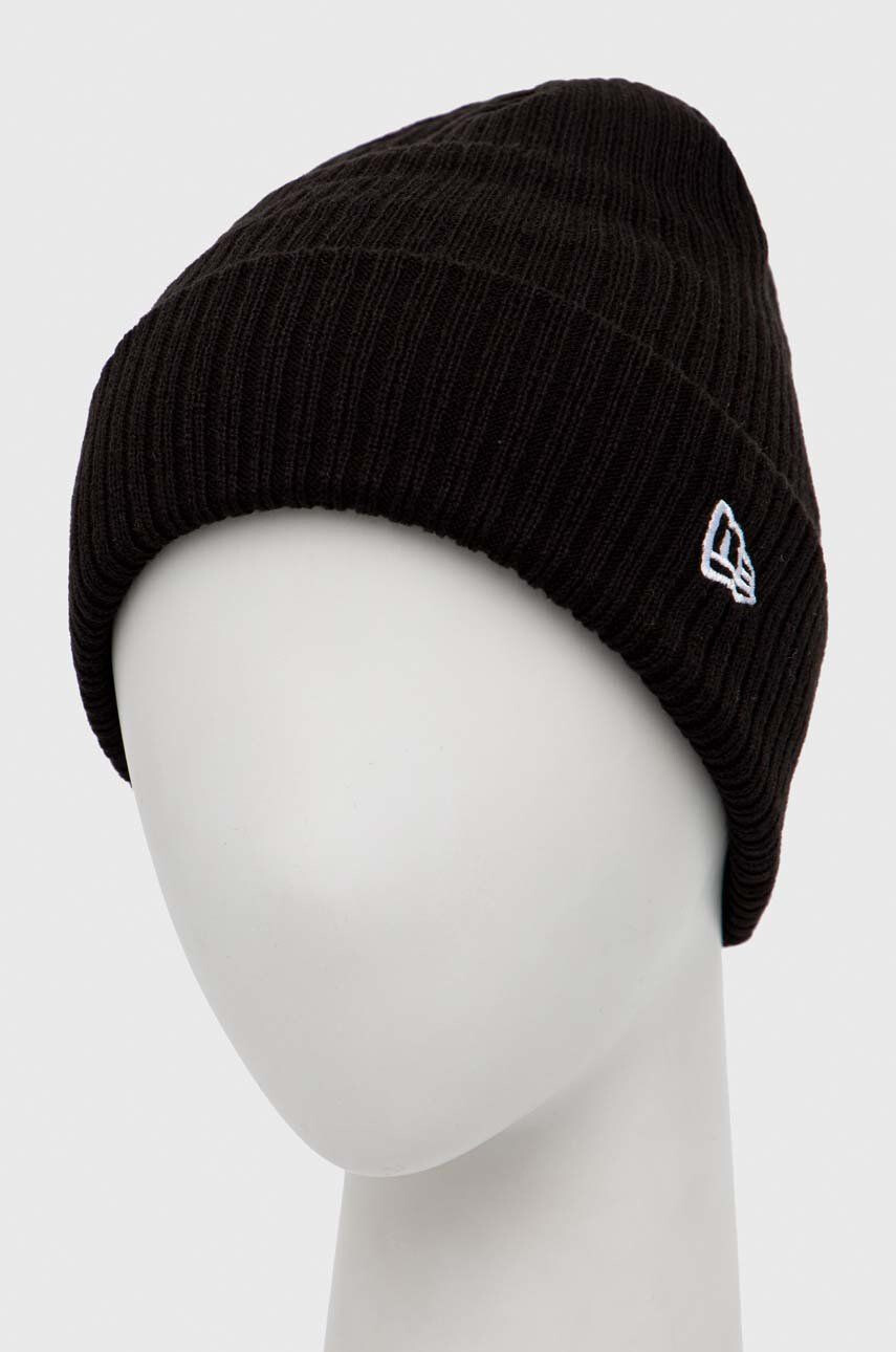 New Era caciula culoarea negru din tricot gros - Pled.ro