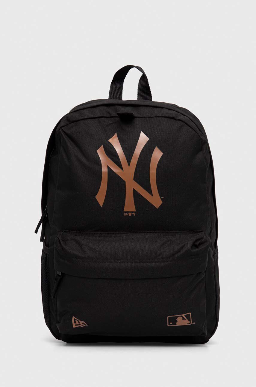 New Era rucsac culoarea negru mare cu imprimeu NEW YORK YANKEES - Pled.ro