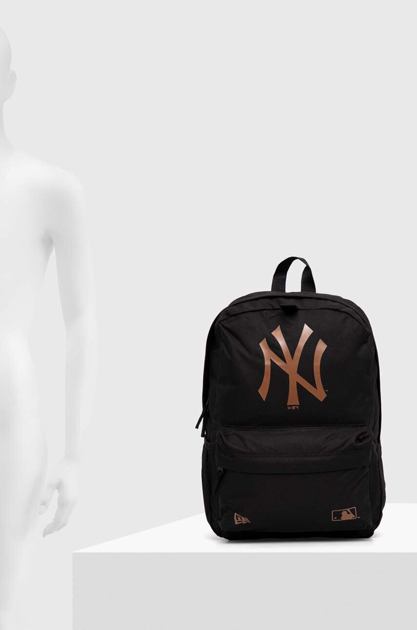 New Era rucsac culoarea negru mare cu imprimeu NEW YORK YANKEES - Pled.ro