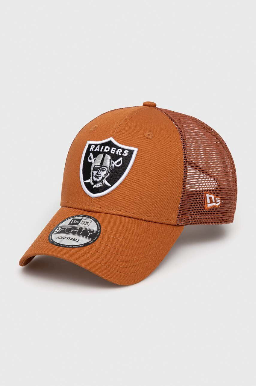 New Era sapca culoarea portocaliu cu imprimeu LAS VEGAS RAIDERS - Pled.ro