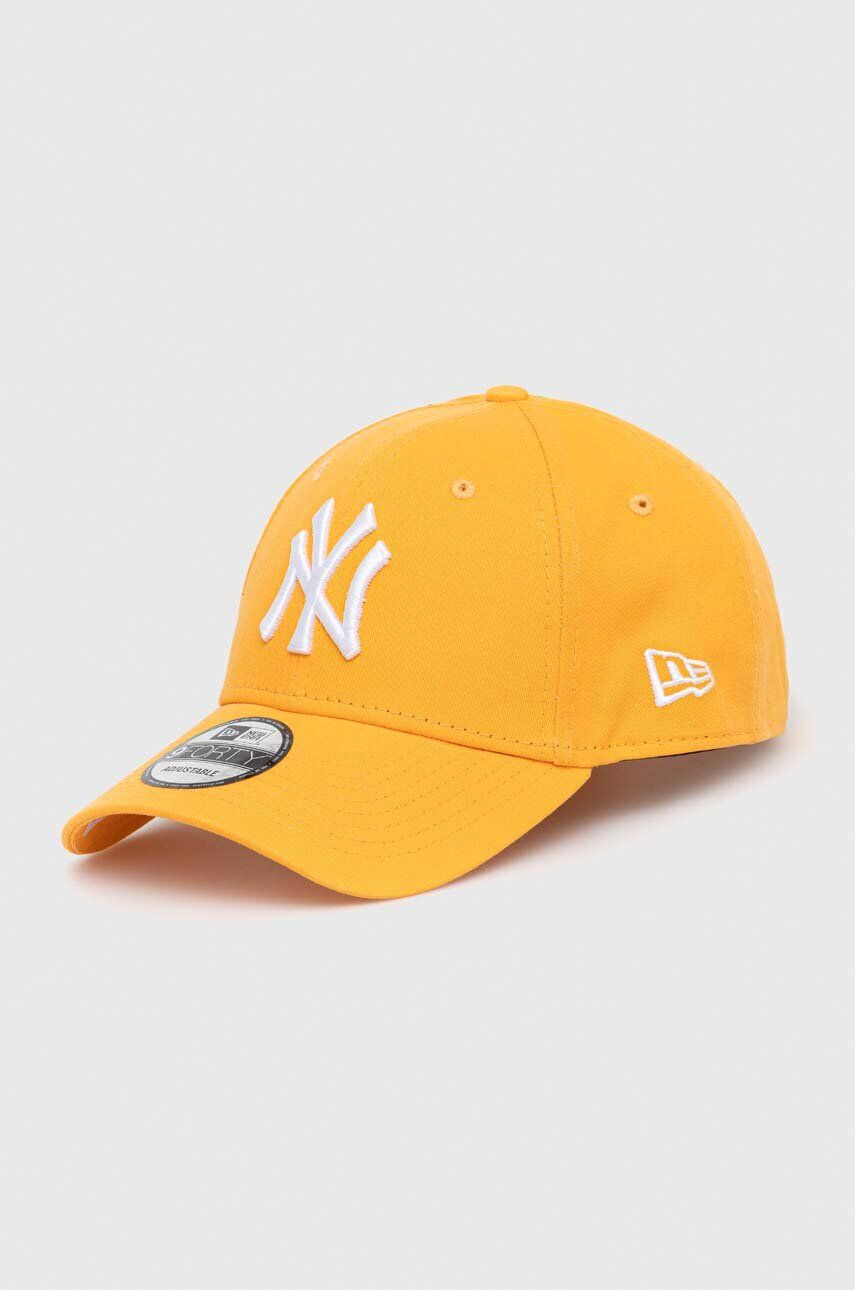 New Era șapcă de baseball din bumbac culoarea portocaliu cu imprimeu NEW YORK YANKEES - Pled.ro