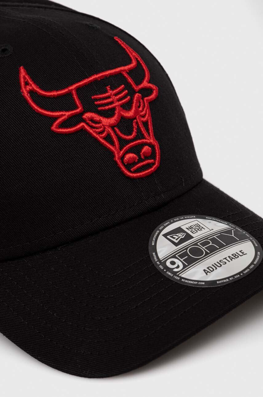 New Era șapcă de baseball din bumbac culoarea negru cu imprimeu CHICAGO BULLS - Pled.ro