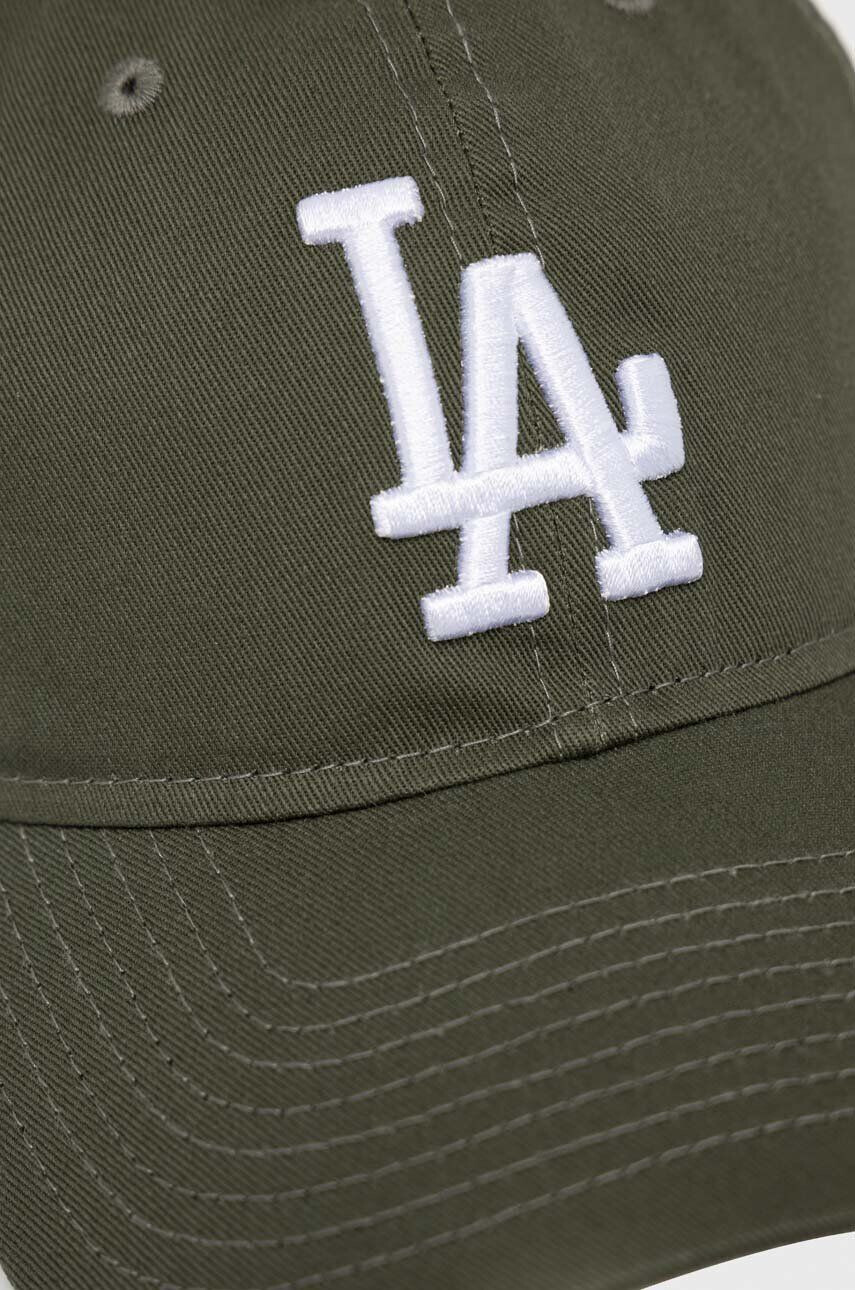 New Era șapcă de baseball din bumbac culoarea verde cu imprimeu LOS ANGELES DODGERS - Pled.ro