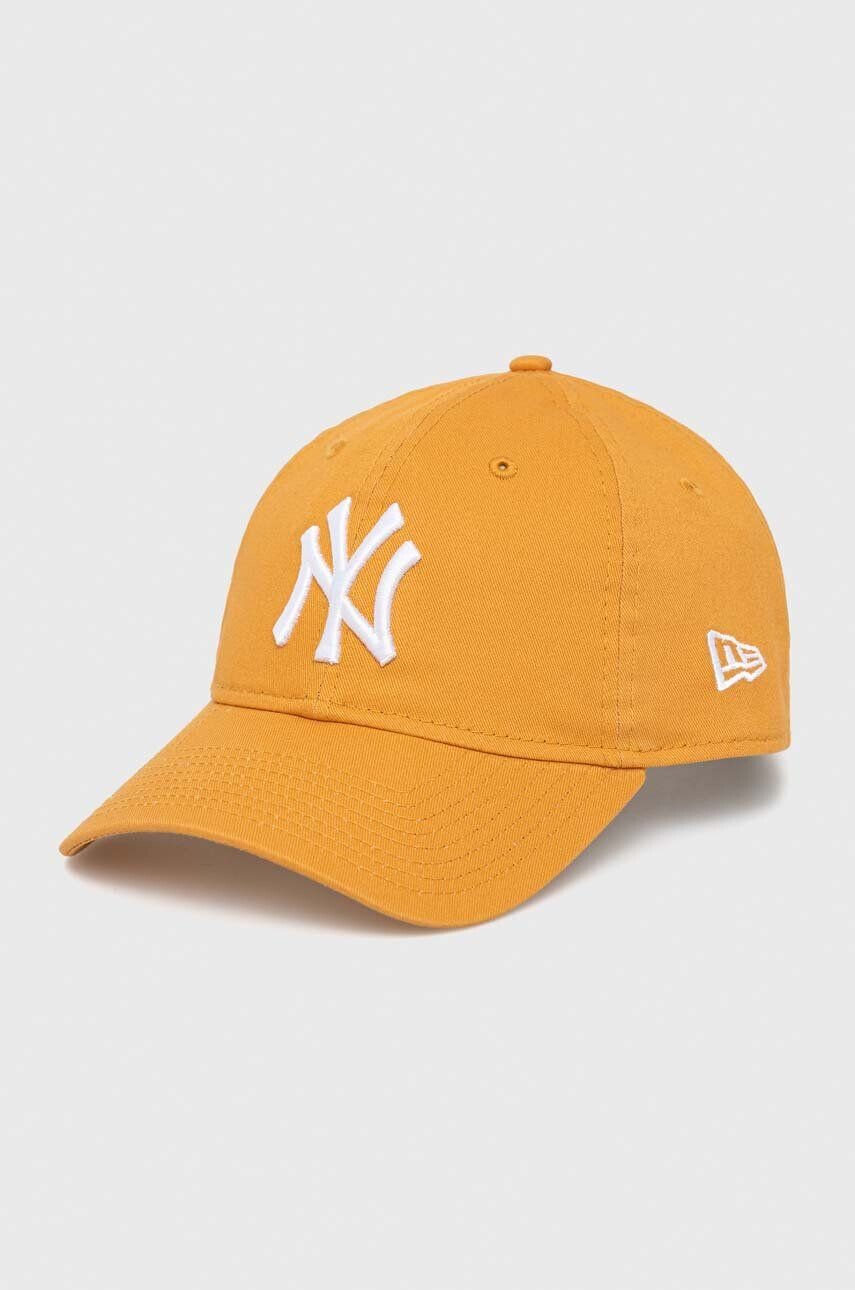 New Era șapcă de baseball din bumbac culoarea portocaliu cu imprimeu NEW YORK YANKEES - Pled.ro