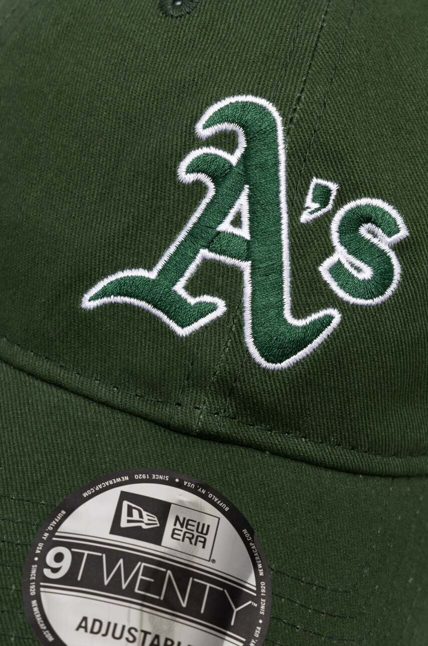 New Era șapcă de baseball din bumbac culoarea verde cu imprimeu OAKLAND ATHLETICS - Pled.ro