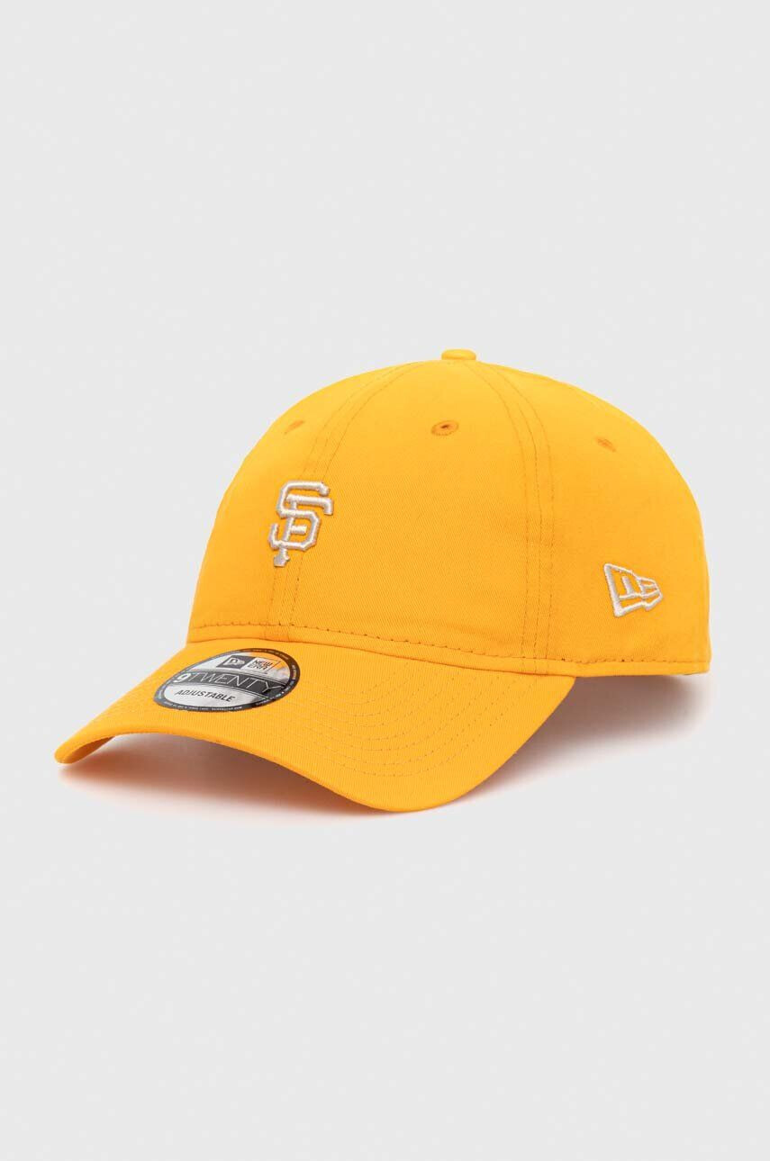 New Era șapcă de baseball din bumbac culoarea portocaliu cu imprimeu SAN FRANCISCO GIANTS - Pled.ro