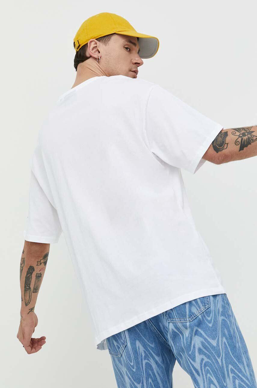 New Era tricou din bumbac culoarea alb cu imprimeu - Pled.ro