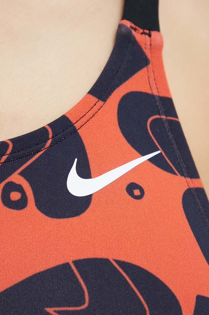 Nike costum de baie dintr-o bucată culoarea portocaliu cupa moale - Pled.ro