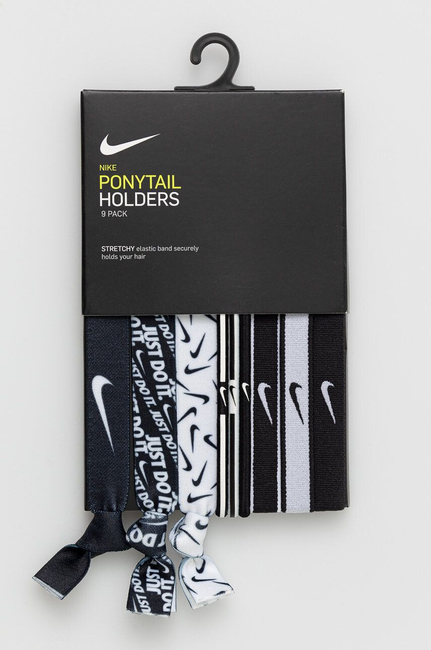 Nike elastice de par (9-pack) culoarea negru - Pled.ro