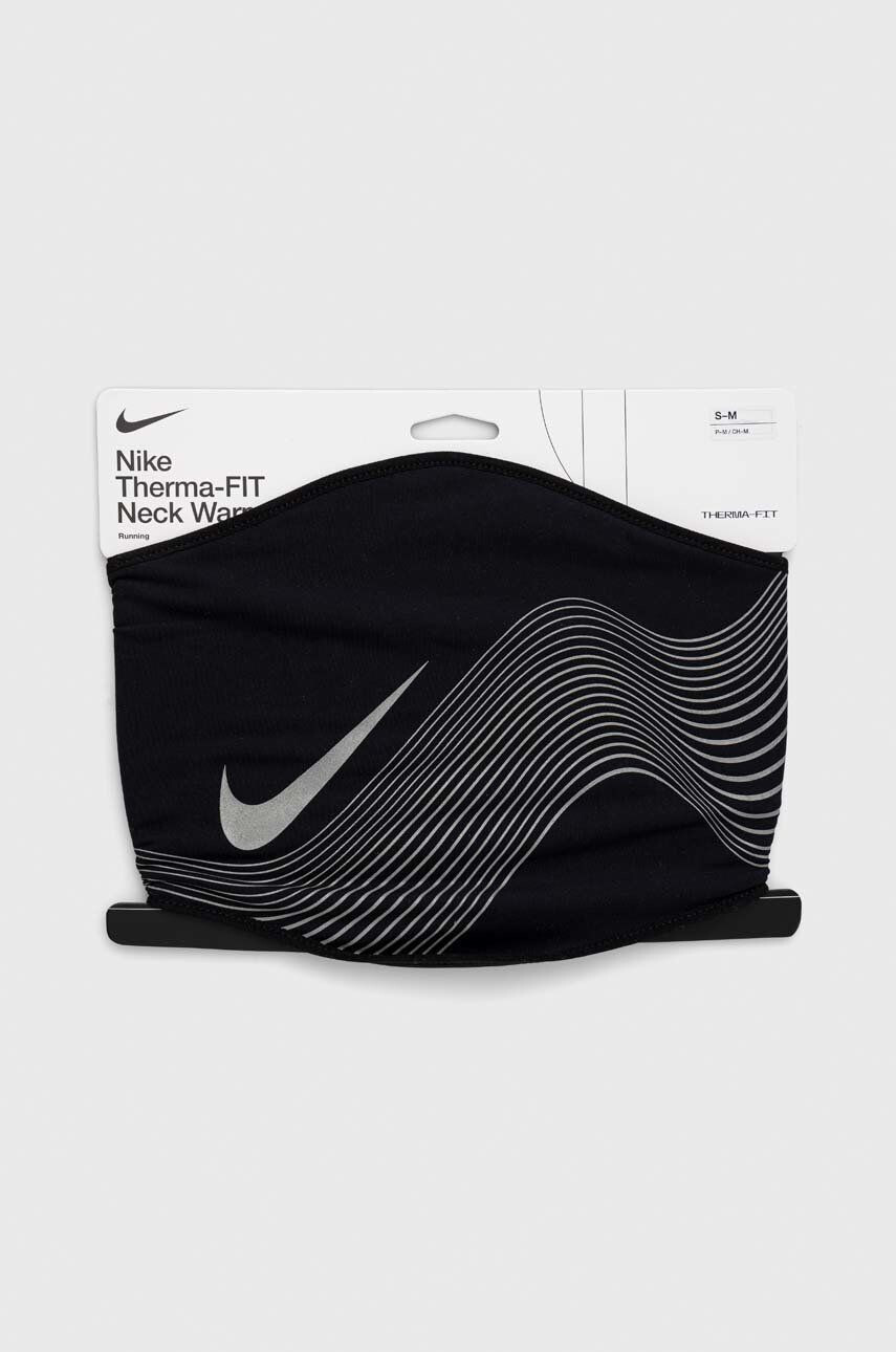 Nike fular impletit culoarea negru cu imprimeu - Pled.ro