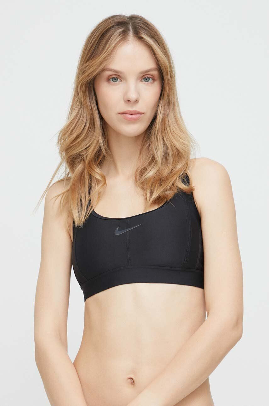 Nike sutien de baie culoarea negru cupa moale - Pled.ro