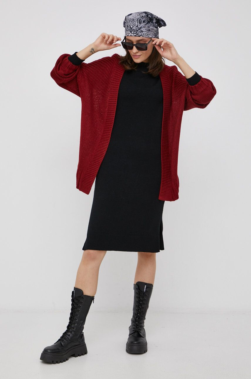 Noisy May Cardigan femei culoarea bordo - Pled.ro