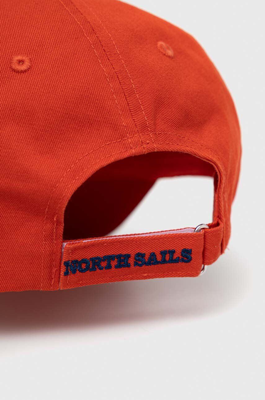 North Sails șapcă de baseball din bumbac culoarea portocaliu neted - Pled.ro