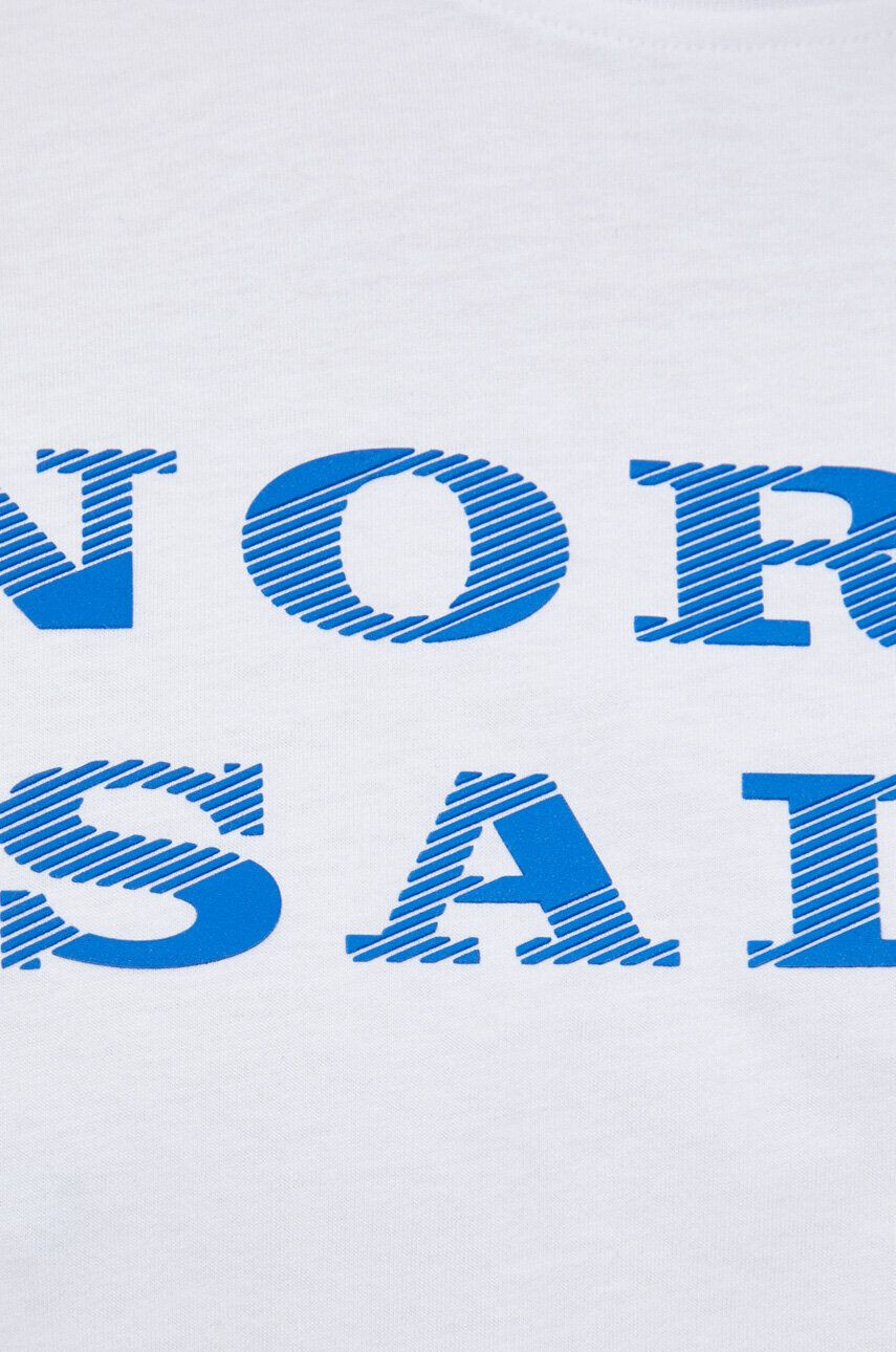 North Sails tricou din bumbac culoarea alb cu imprimeu - Pled.ro