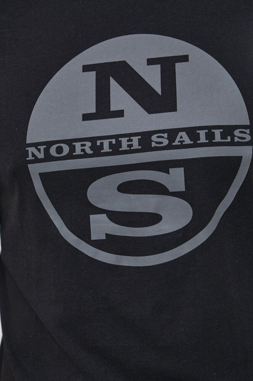 North Sails tricou din bumbac barbati culoarea negru cu imprimeu - Pled.ro