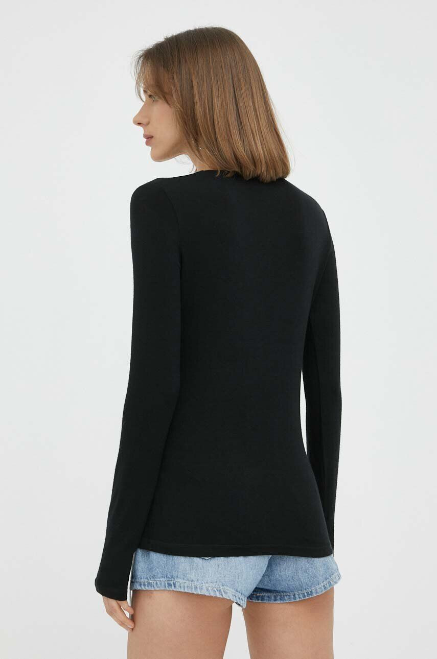 Notes du Nord longsleeve din amestec de lana culoarea negru - Pled.ro