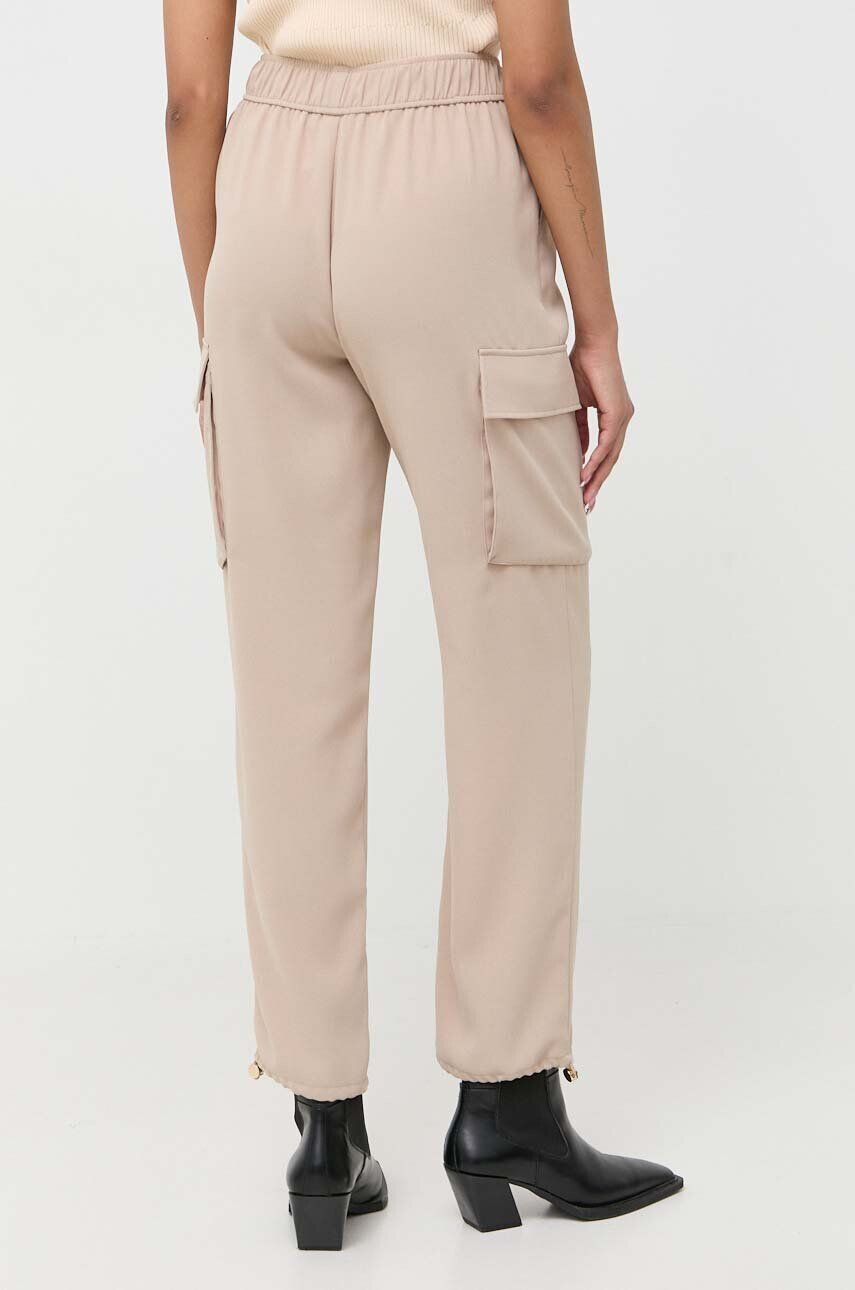 Notes du Nord pantaloni Gilli femei culoarea bej high waist - Pled.ro