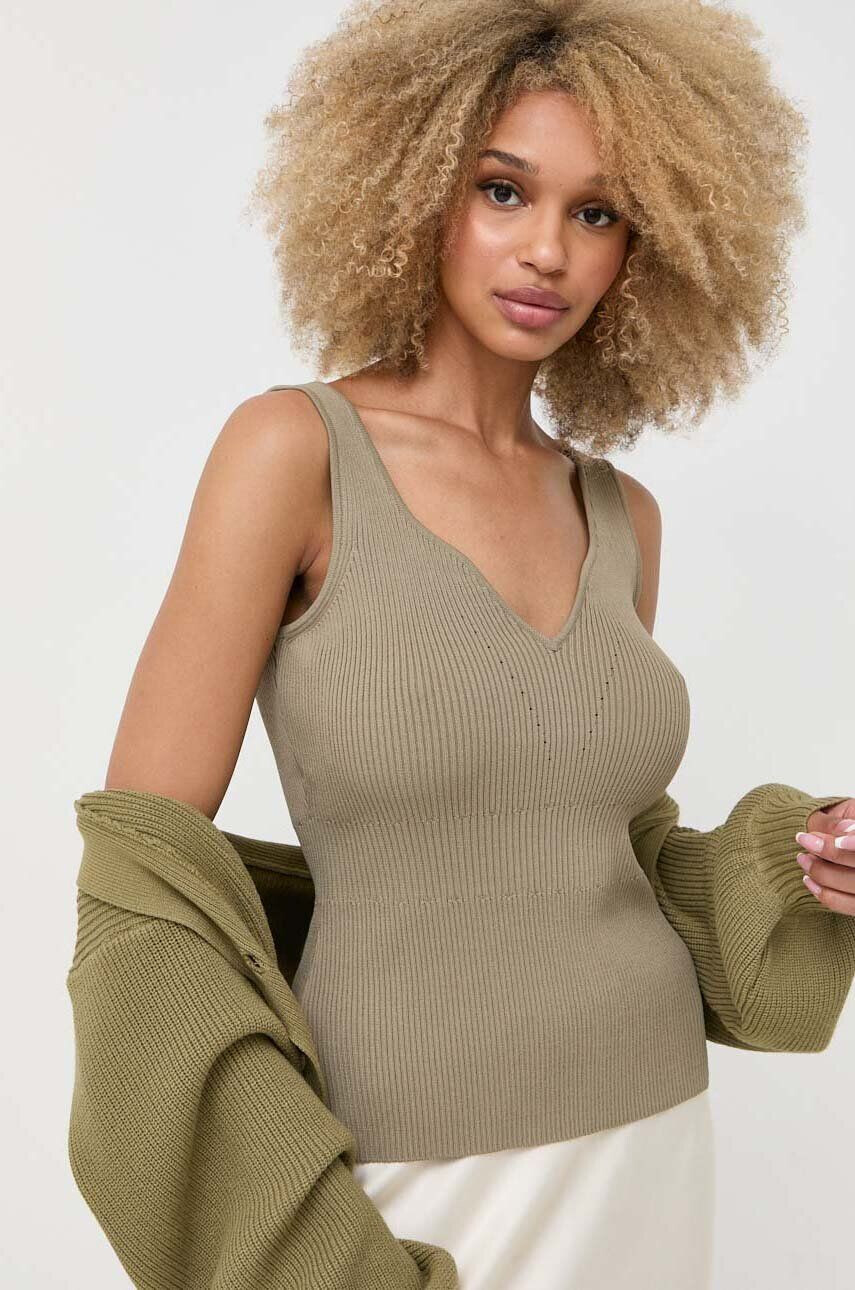 Notes du Nord top Hollie Knitted femei culoarea verde - Pled.ro