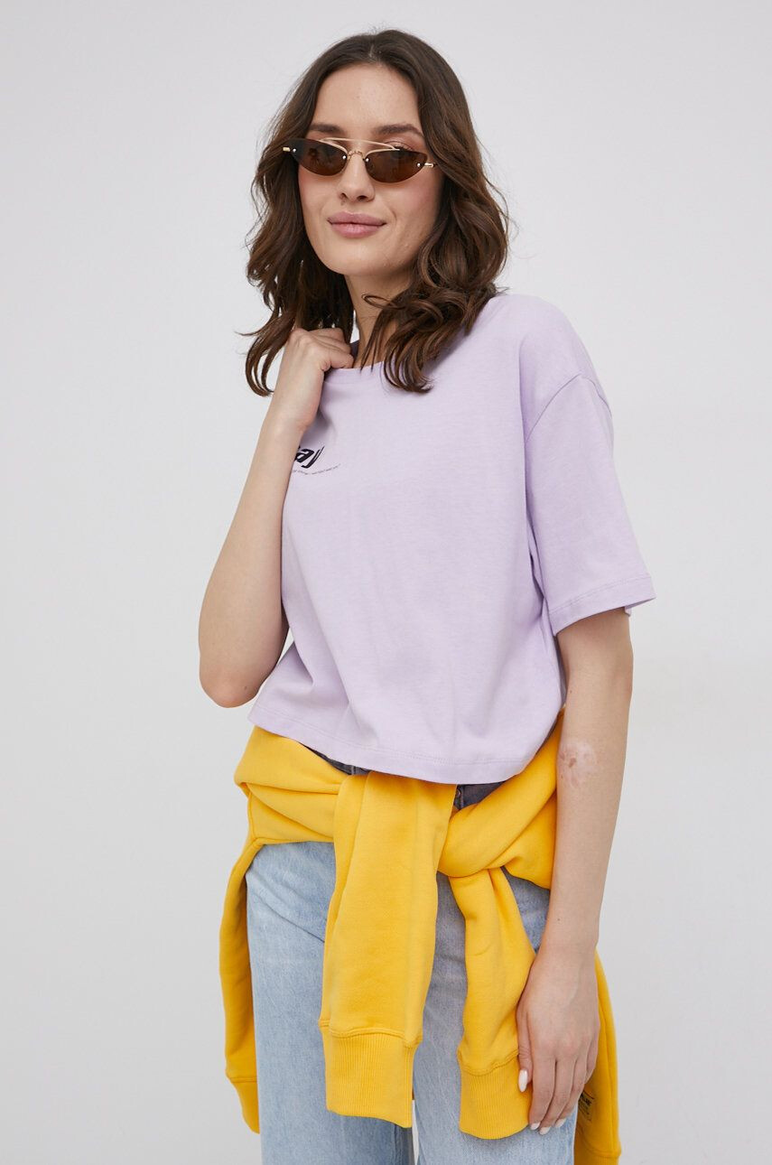 OCAY tricou din bumbac culoarea violet - Pled.ro