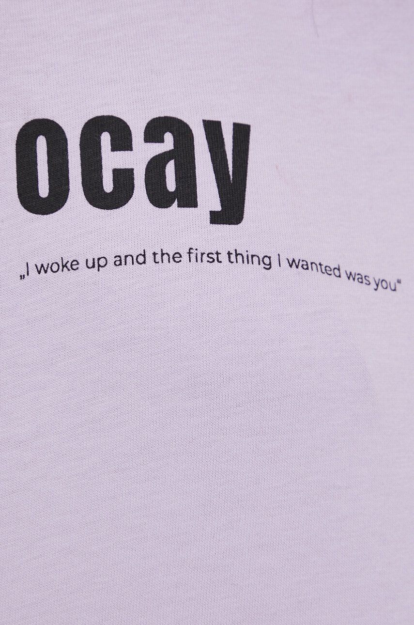 OCAY tricou din bumbac culoarea violet - Pled.ro