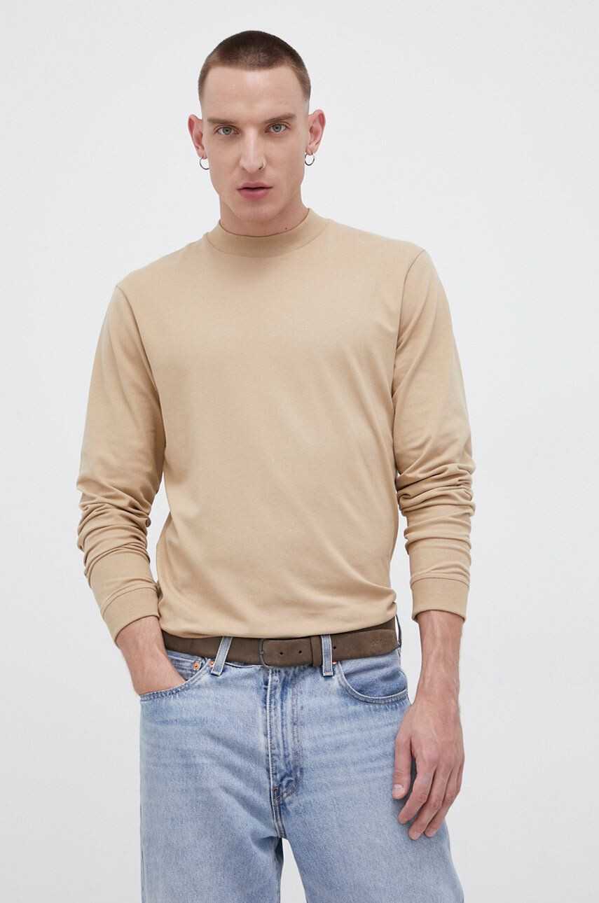 Only & Sons Longsleeve bărbați culoarea galben material neted - Pled.ro