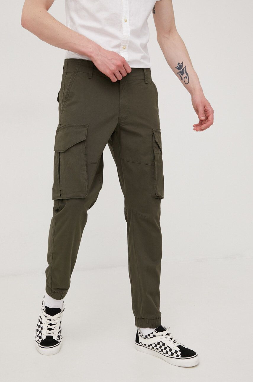 Only & Sons pantaloni barbati culoarea verde cu fason cargo - Pled.ro