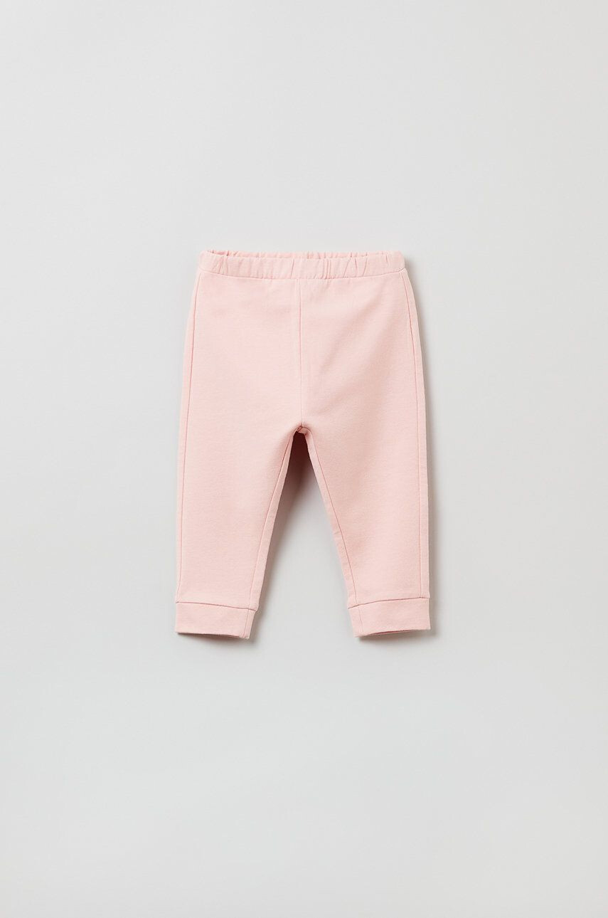 OVS Pantaloni copii culoarea roz material neted - Pled.ro