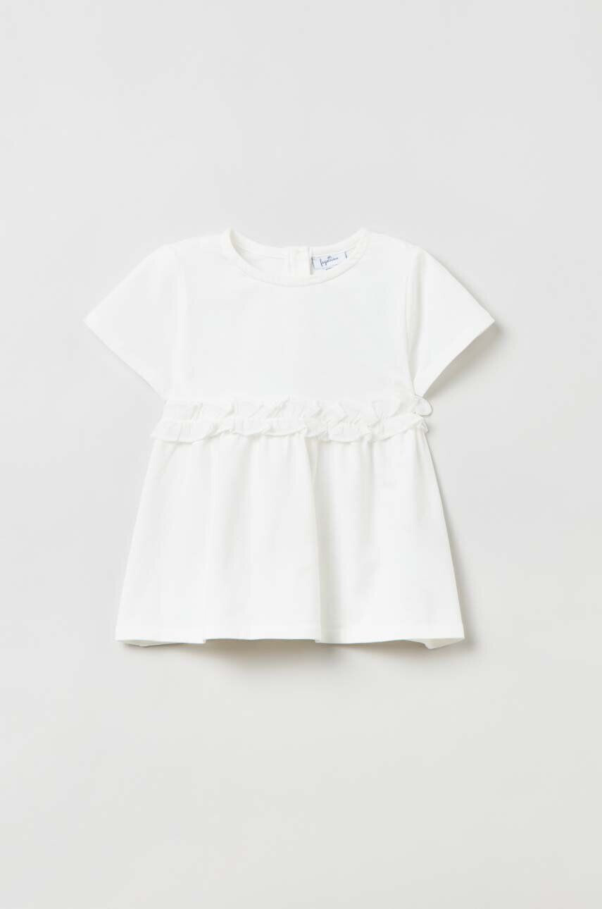 OVS tricou bebe culoarea alb - Pled.ro