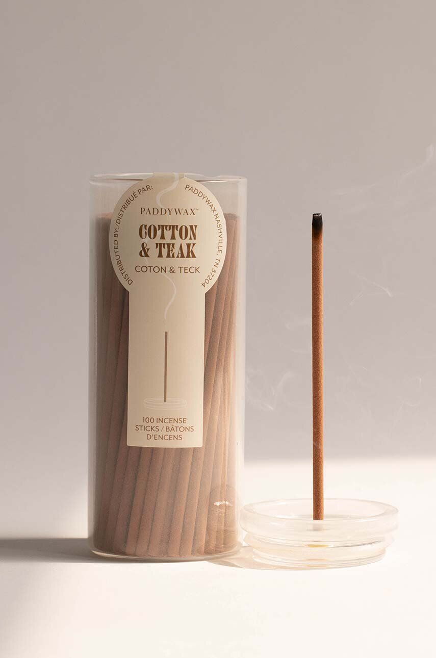 Paddywax set de tămâie parfumată Cotton & Teak 100-pack - Pled.ro