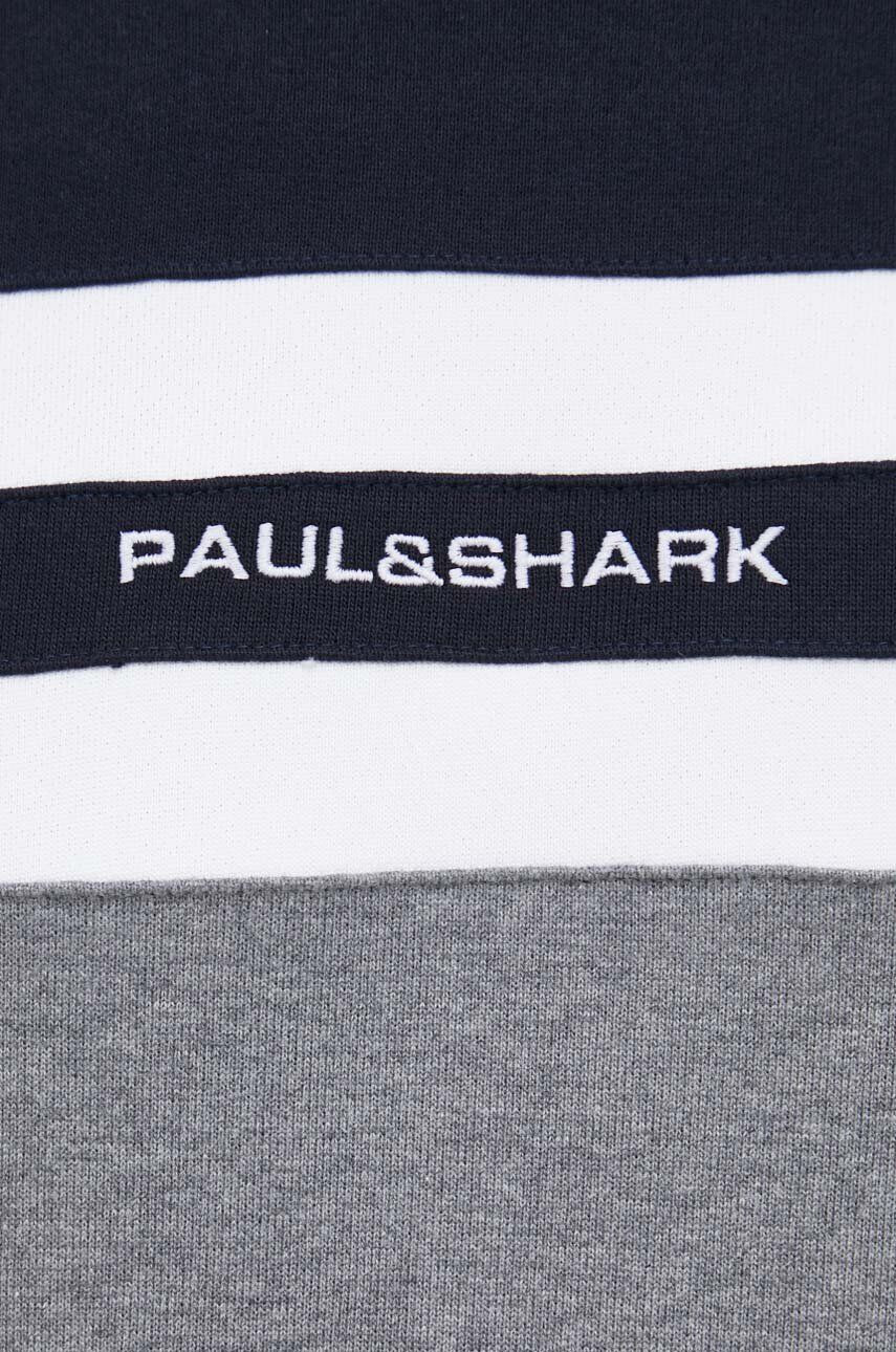 Paul&Shark hanorac de bumbac barbati culoarea albastru marin modelator - Pled.ro