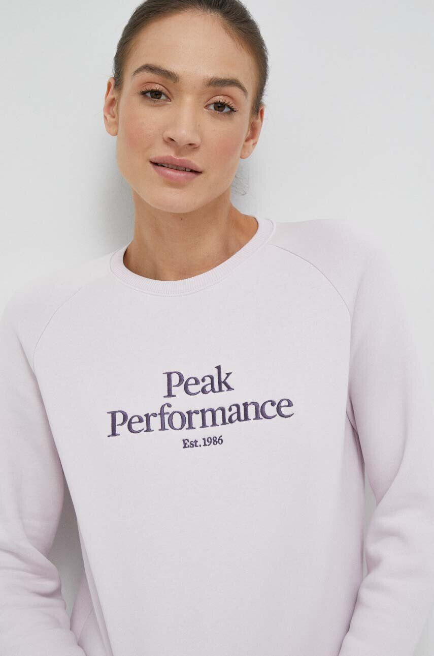 Peak Performance bluza femei culoarea roz cu imprimeu - Pled.ro