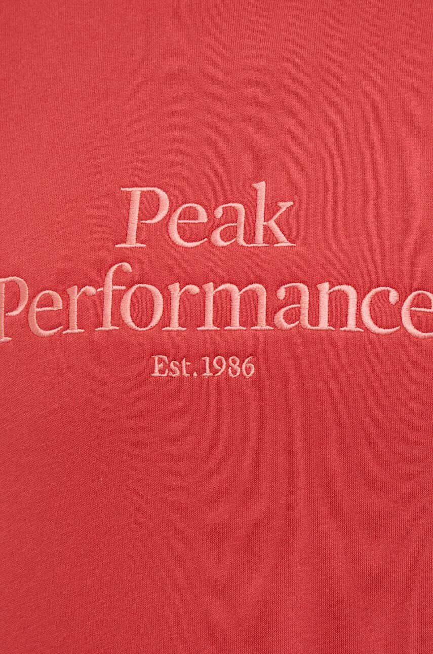 Peak Performance bluza femei culoarea rosu cu imprimeu - Pled.ro