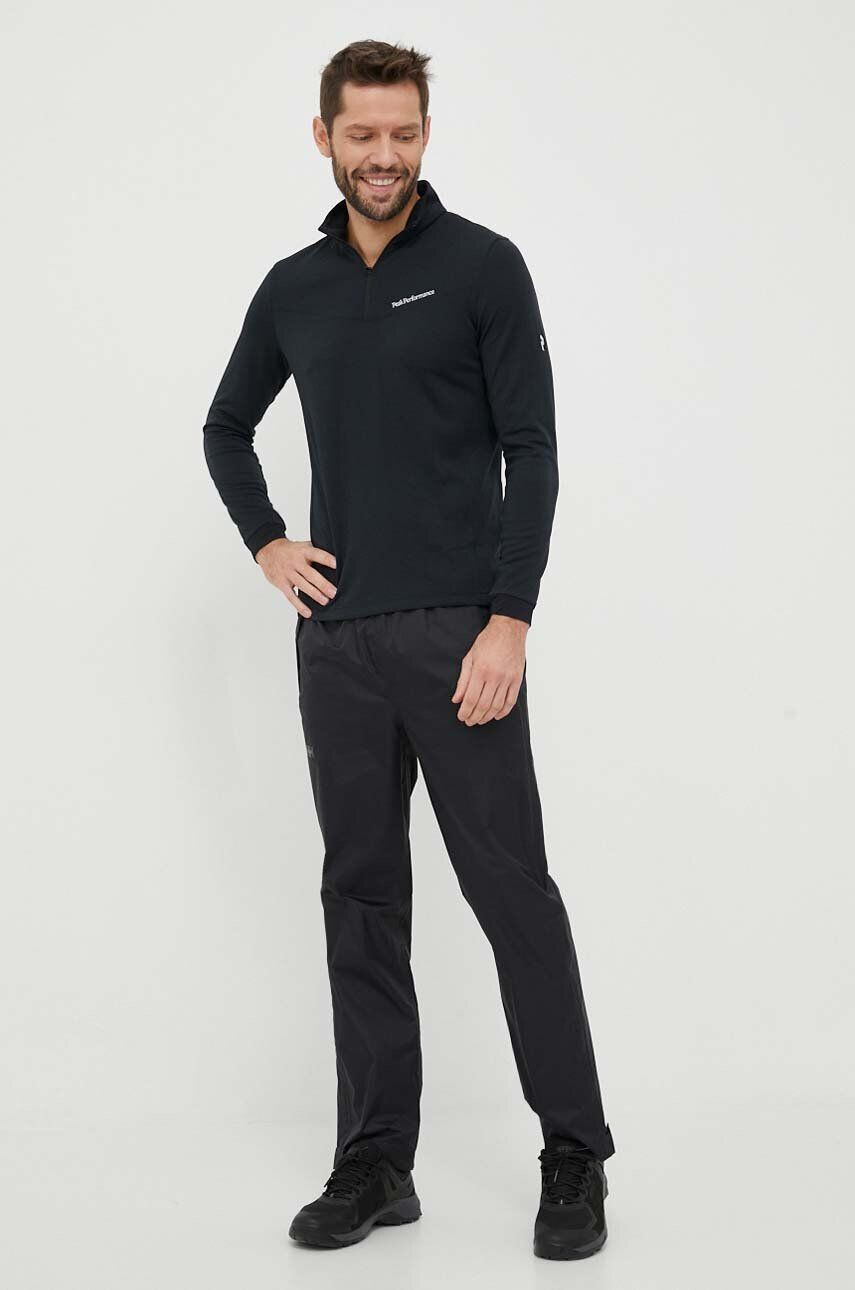 Peak Performance hanorac Chase Half Zip culoarea negru neted - Pled.ro