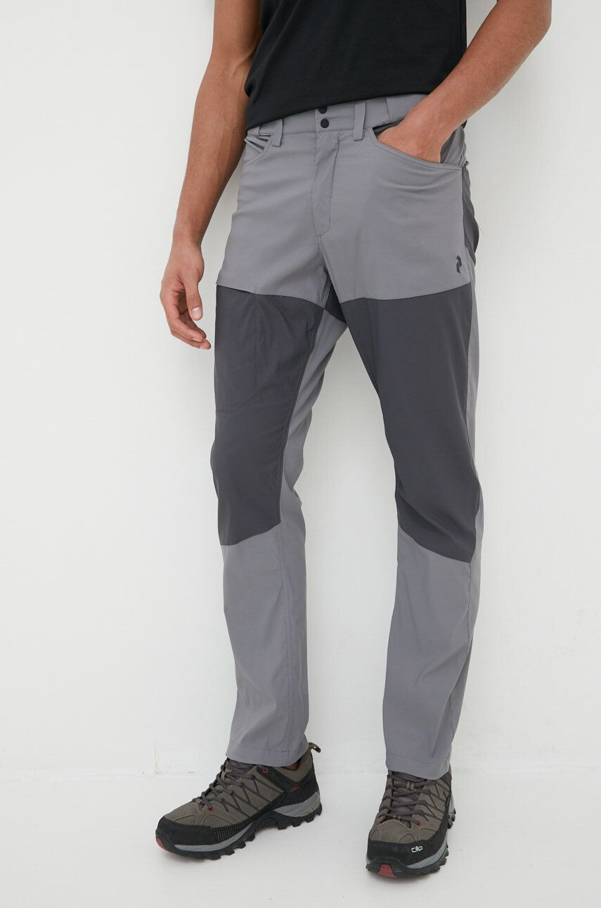 Peak Performance pantaloni de exterior Iconiq barbati culoarea gri - Pled.ro